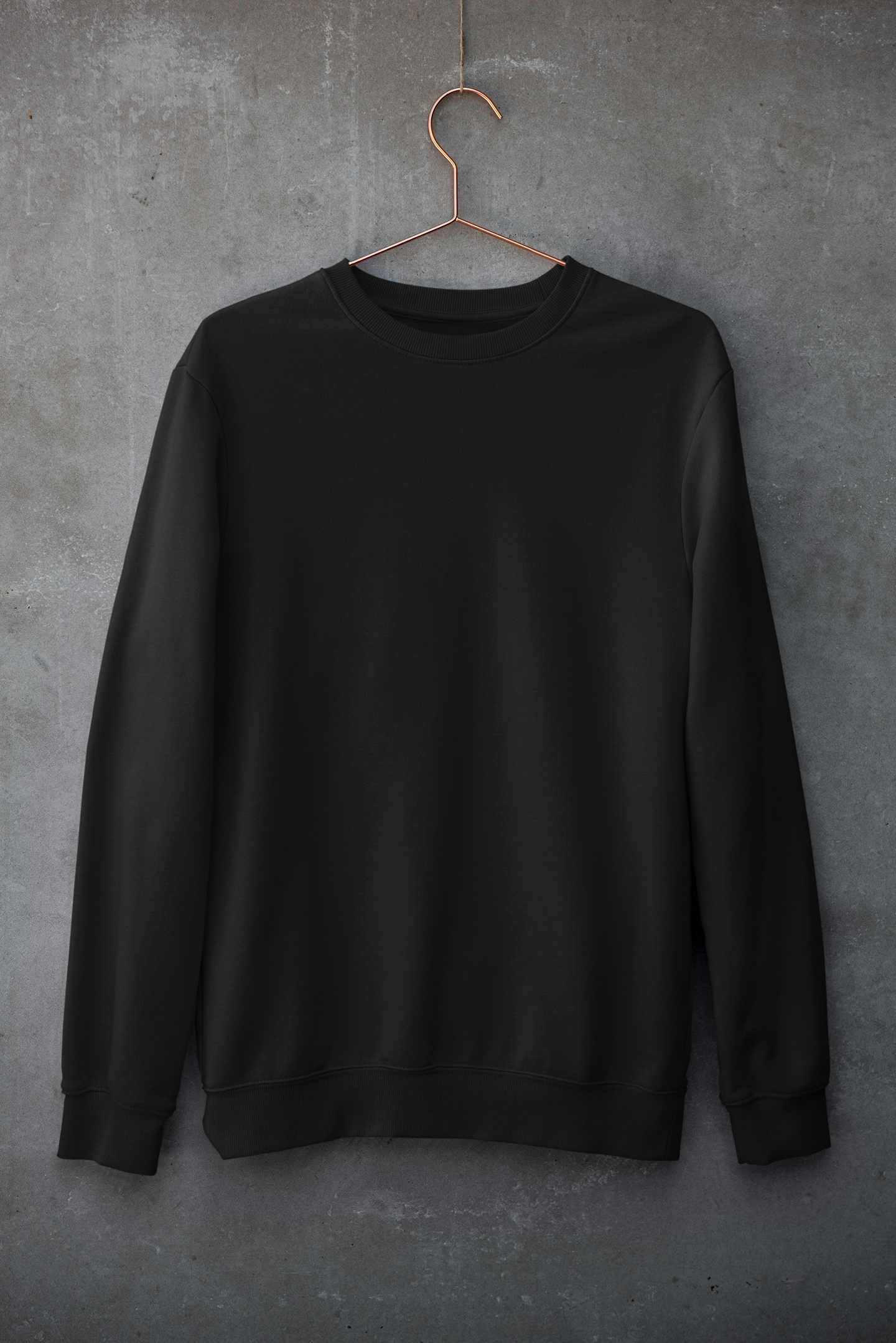 Cotton Full Sleeve Sweatshirt For Men (Black)